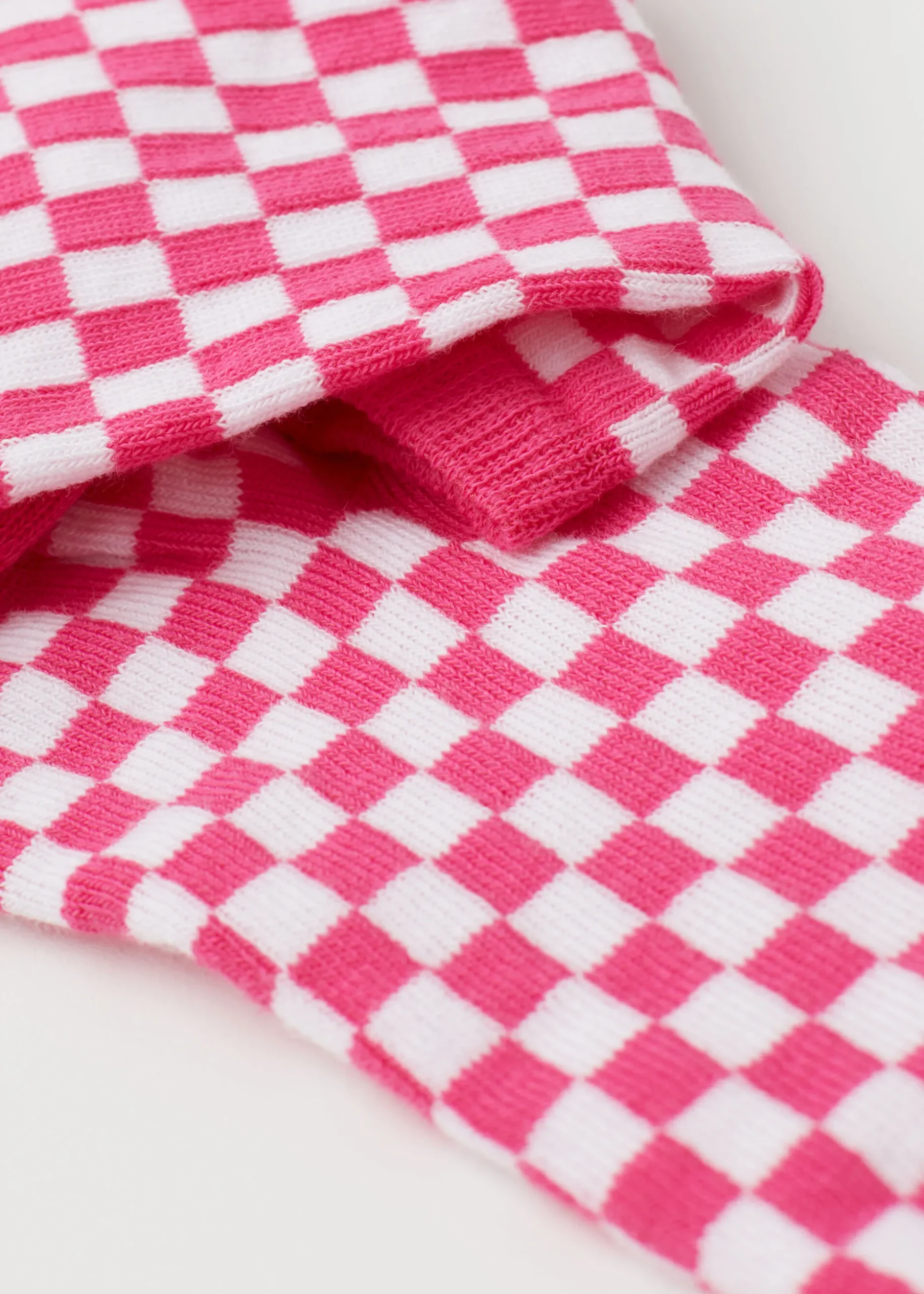 Check Print No-Show Socks