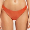Coated-Effect High-Leg Brazilian Bikini Bottoms Antigua