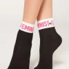 Girl Power Print Short Socks