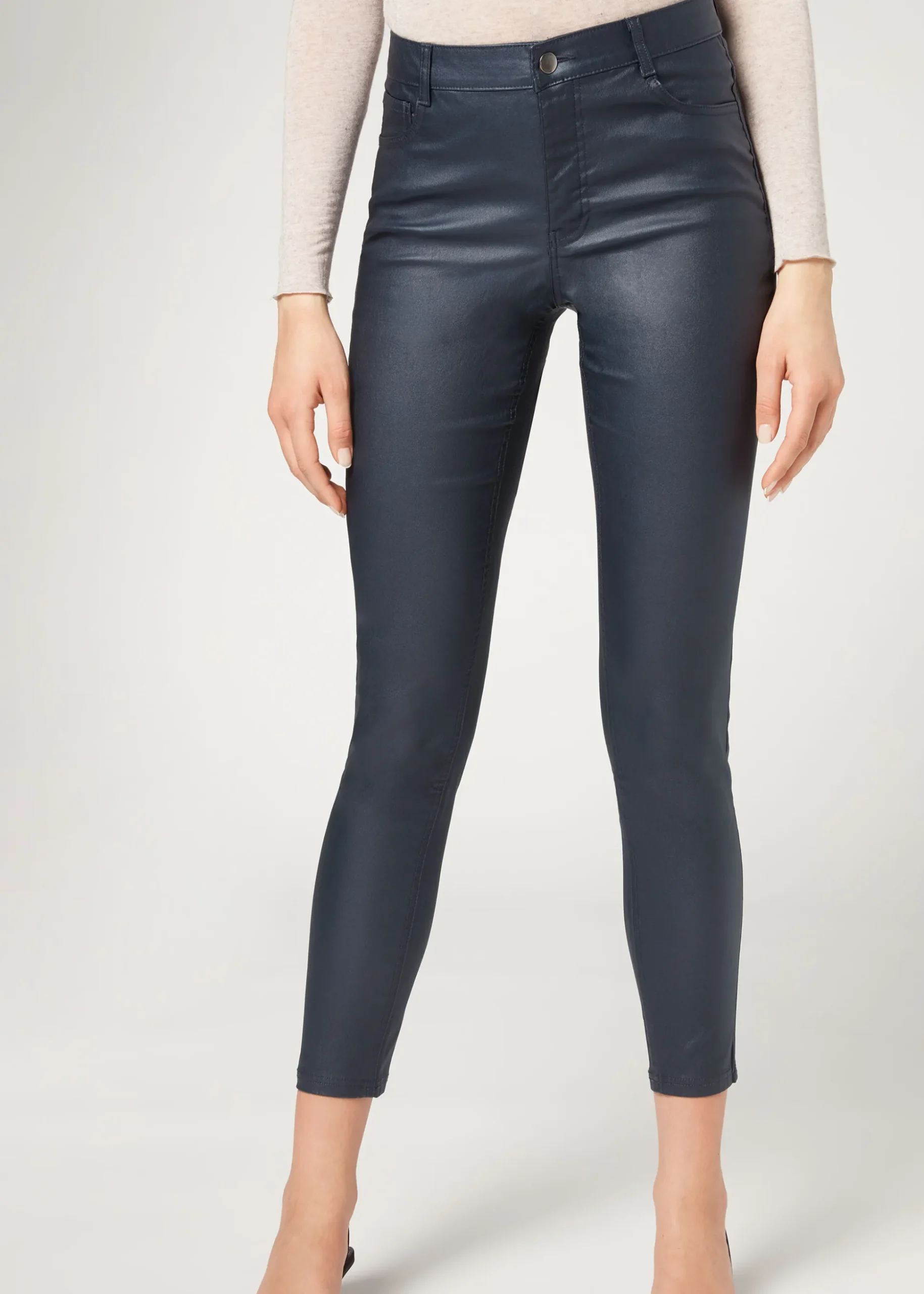 Leather Effect Skinny Leggings