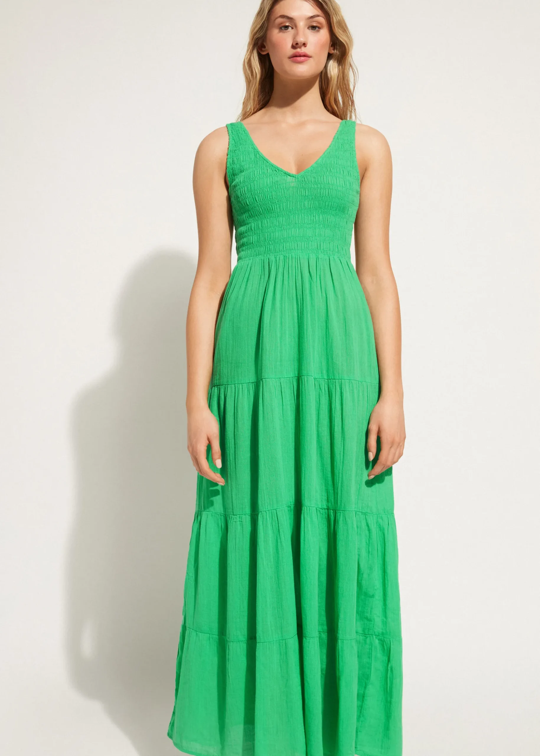 Long Dress With Flounced Skirt