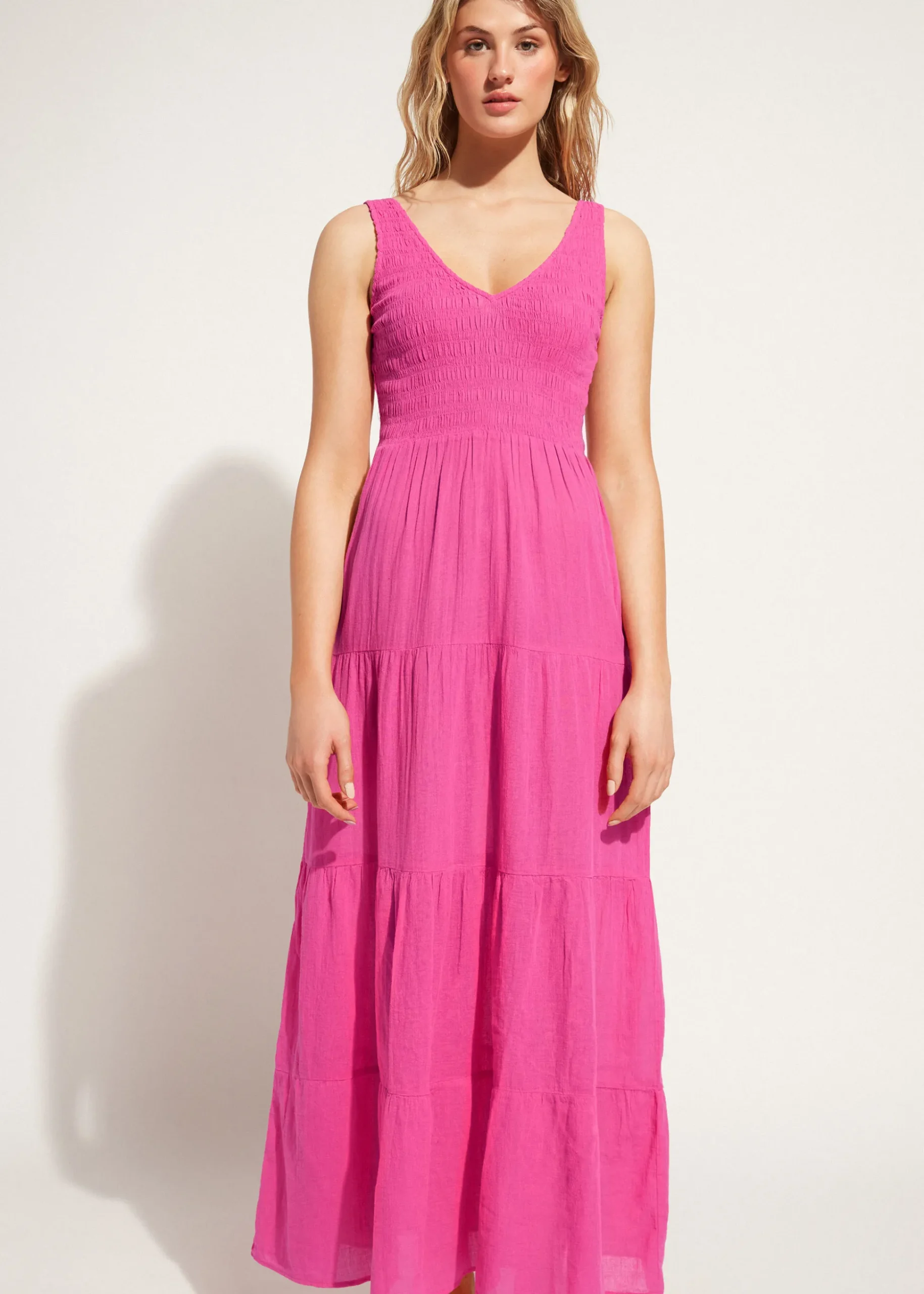 Long Dress With Flounced Skirt