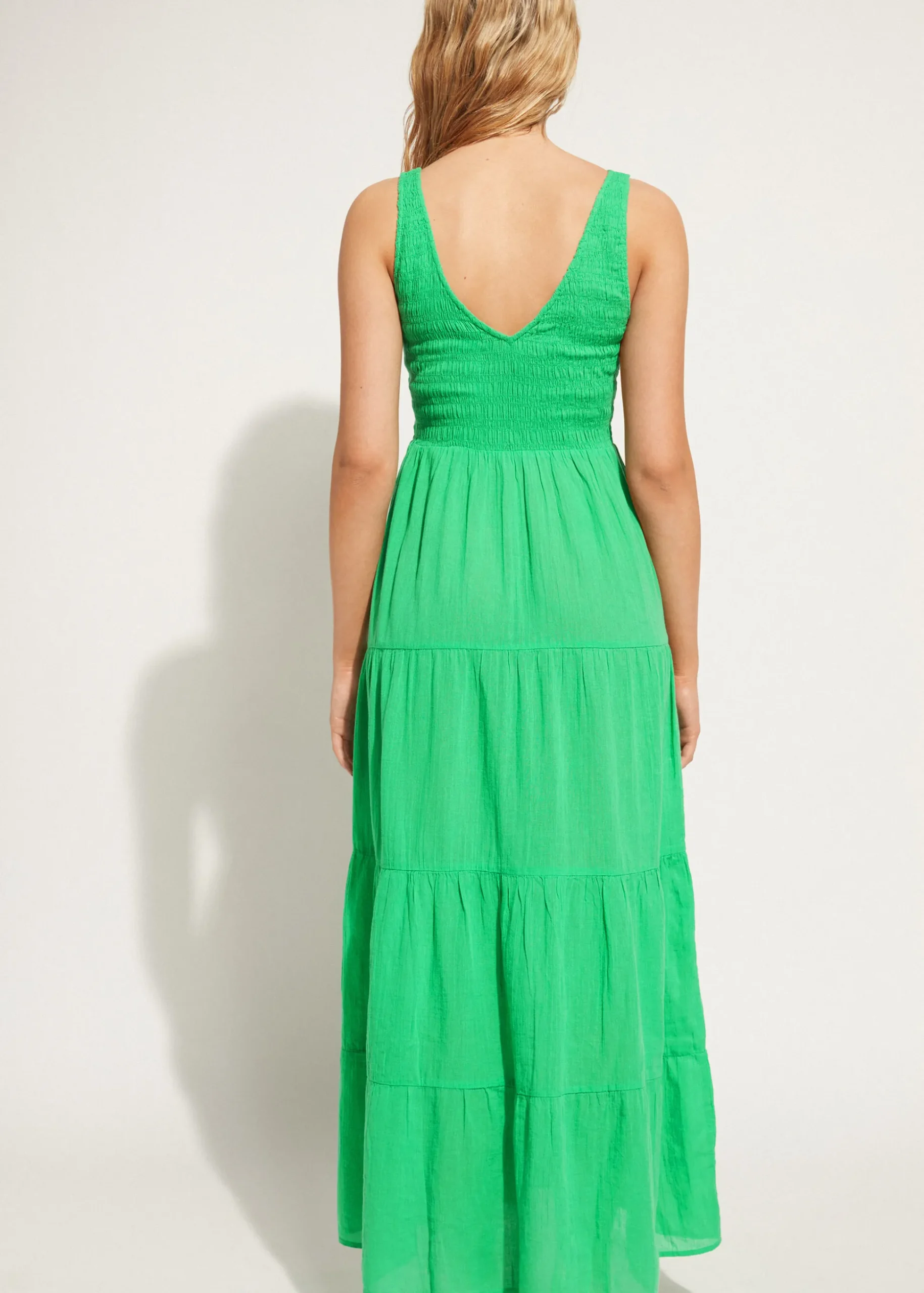 Long Dress With Flounced Skirt