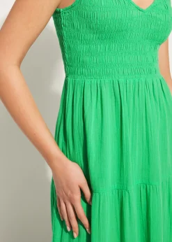 Long Dress With Flounced Skirt