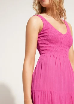 Long Dress With Flounced Skirt