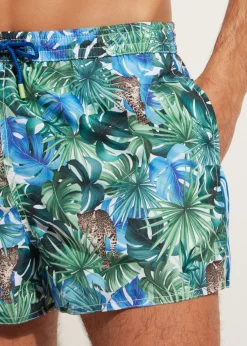 Men's Ibiza Patterned Boxer Swim Shorts