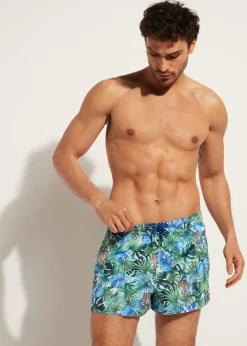 Men's Ibiza Patterned Boxer Swim Shorts