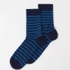 Men's Two-Tone Striped Crew Socks