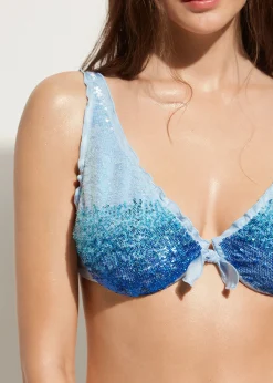 Sequin Balconette Bikini Top Seychelles