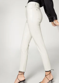 Thermal Leather-Look Leggings