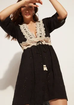 Broderie Anglaise Sequin Dress