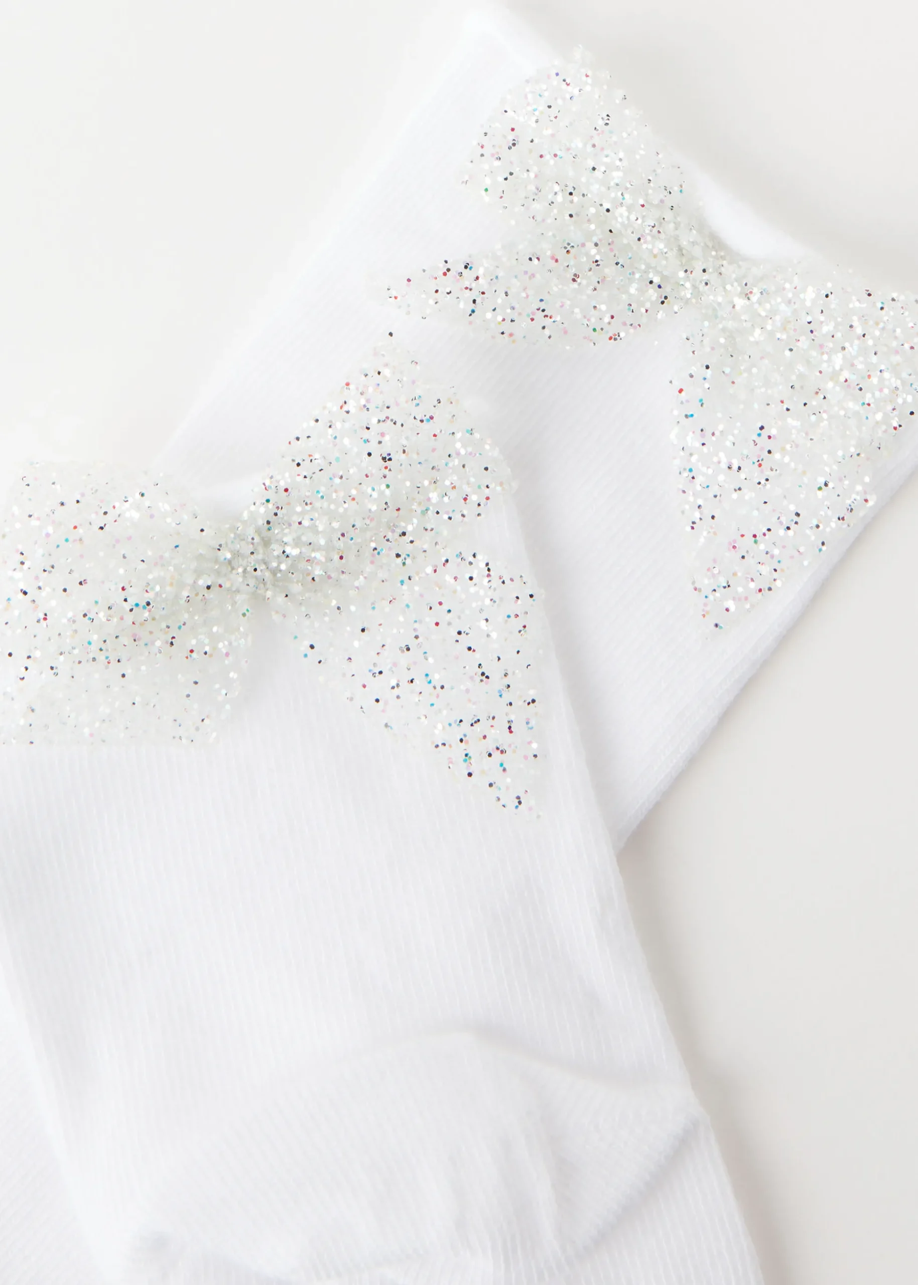 Girls' Glitter Bow Short Socks