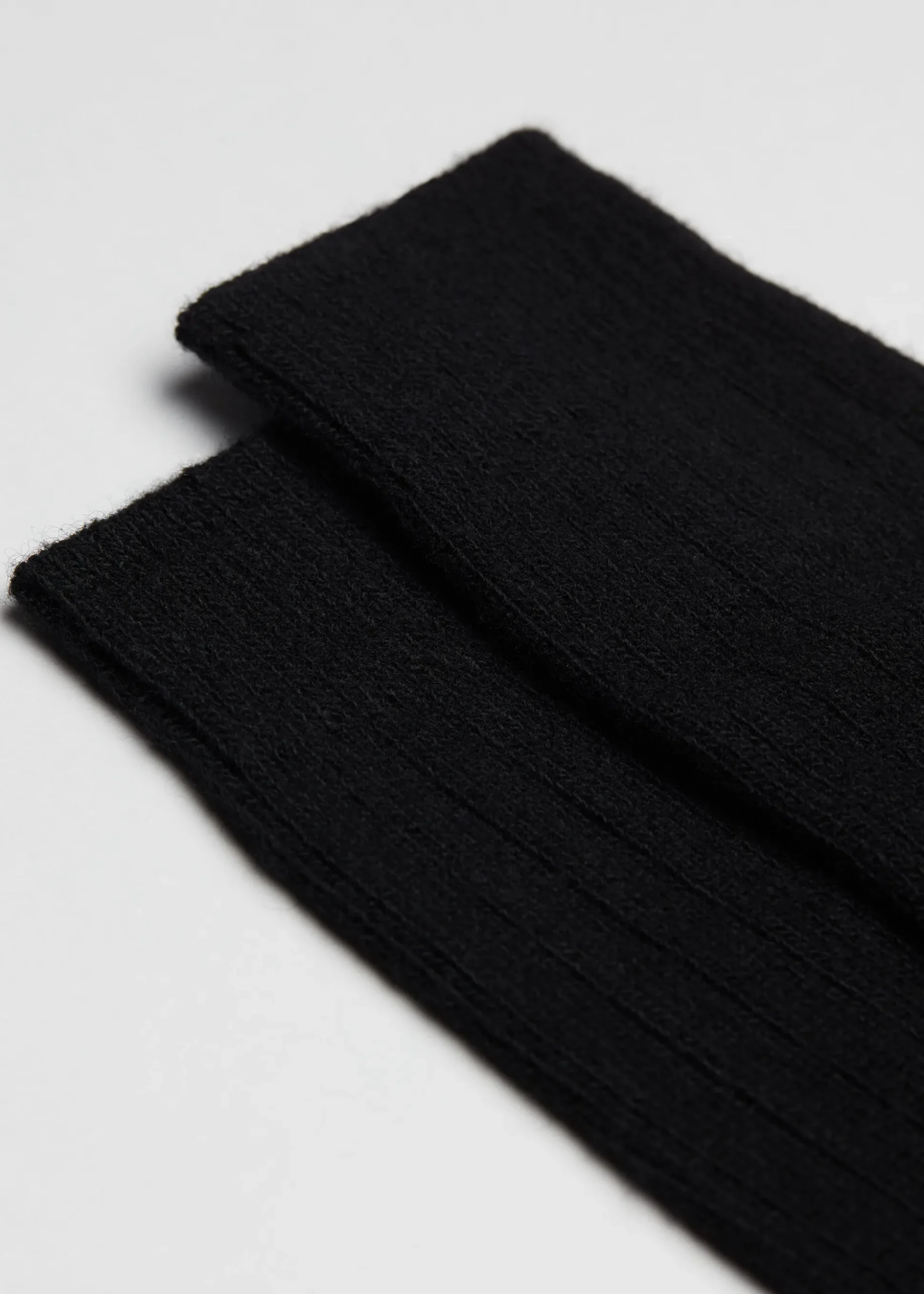 Men's Short Ribbed Socks With Wool And Cashmere